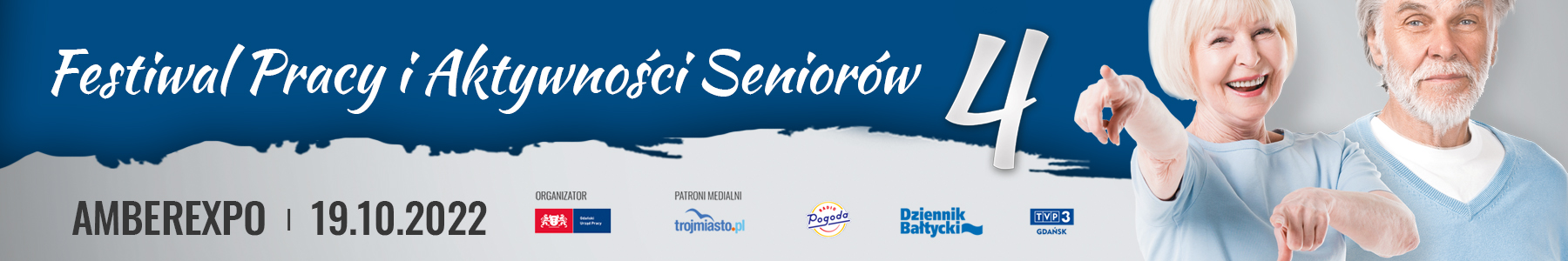 Festiwal Pracy i Aktywności Seniorów, który odbędzie się w AMBEREXPO w środę, 19 października w godzinach 10:00-15:00